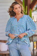 Aries Blouse - Sea Eden