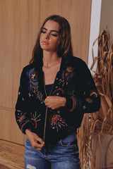 Victoria Velvet Bomber Jacket ~ Johnny Was