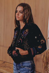 Victoria Velvet Bomber Jacket ~ Johnny Was