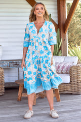 Eve Midi Dress - Swan River Daisy