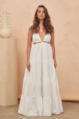 Benita Maxi - Cotton Candy White