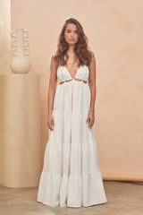 Benita Maxi - Cotton Candy White