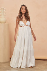 Benita Maxi - Cotton Candy White