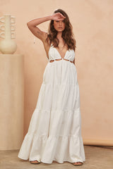 Benita Maxi - Cotton Candy White