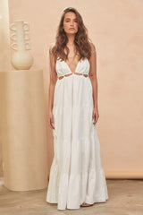 Benita Maxi - Cotton Candy White