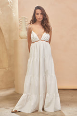 Benita Maxi - Cotton Candy White