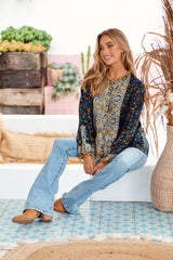 Arcia Evette Blouse ~ Johnny Was