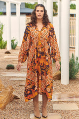 Penny Midi Dress - Lantana