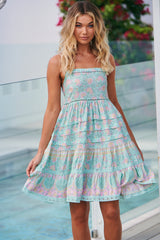 Rena Mini Dress - Sea Mist