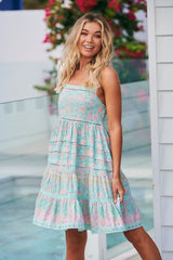 Rena Mini Dress - Sea Mist