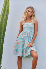 Rena Mini Dress - Sea Mist