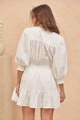 Quinn Mini Dress - Cotton Candy White