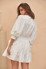 Quinn Mini Dress - Cotton Candy White