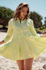 Billie Mini Dress - Lime Glo