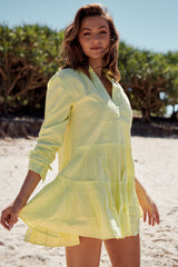 Billie Mini Dress - Lime Glo