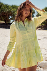 Billie Mini Dress - Lime Glo
