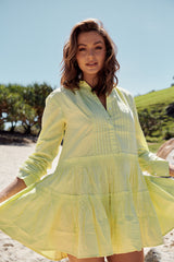 Billie Mini Dress - Lime Glo