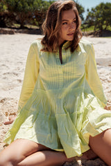 Billie Mini Dress - Lime Glo