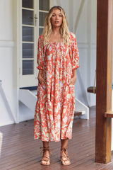 Blossom Midi - Sangria Print