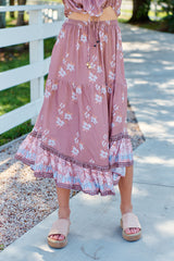 Shayla Midi Skirt - Chocolate Paper Crane