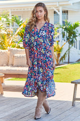 Eve Midi Dress - Carnation