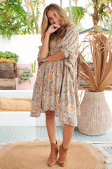 Emerald Mini Dress - Olive Print