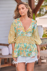 Chloe Top - Pompeii Citrus