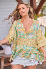 Chloe Top - Pompeii Citrus