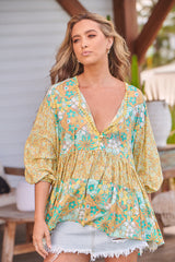 Chloe Top - Pompeii Citrus