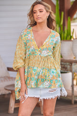 Chloe Top - Pompeii Citrus