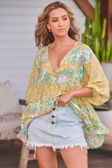 Chloe Top - Pompeii Citrus