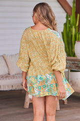 Chloe Top - Pompeii Citrus