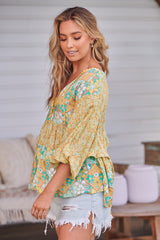 Chloe Top - Pompeii Citrus