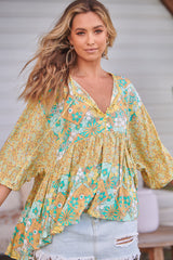 Chloe Top - Pompeii Citrus