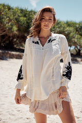 Tusalossa Embroidered Top- Free People