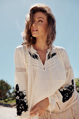 Tusalossa Embroidered Top- Free People