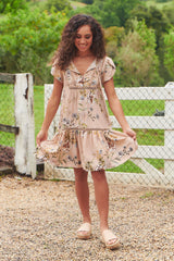 Jess Dress - Peach Tea