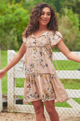 Jess Dress - Peach Tea