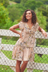 Jess Dress - Peach Tea