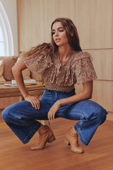 Beatrice Top- Peach ~ Free People