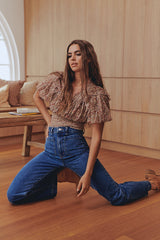 Beatrice Top- Peach ~ Free People