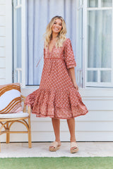 Monday Midi Dress - Coral Eden