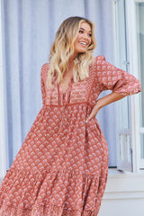 Monday Midi Dress - Coral Eden