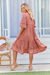 Monday Midi Dress - Coral Eden