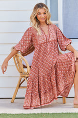 Monday Midi Dress - Coral Eden