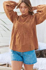 LOOM BLOUSE- Butterscotch ~ MOS the label
