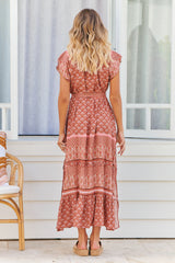 Octavia Maxi Dress - Coral Eden
