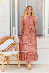 Octavia Maxi Dress - Coral Eden