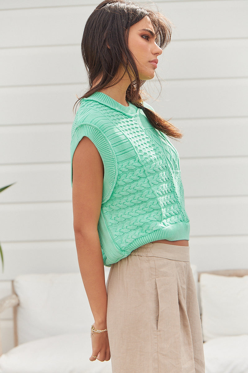 Take The Plunge Vest  - Ocean Lily Combo