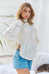 LOOM BLOUSE- Unbleached ~ MOS the label